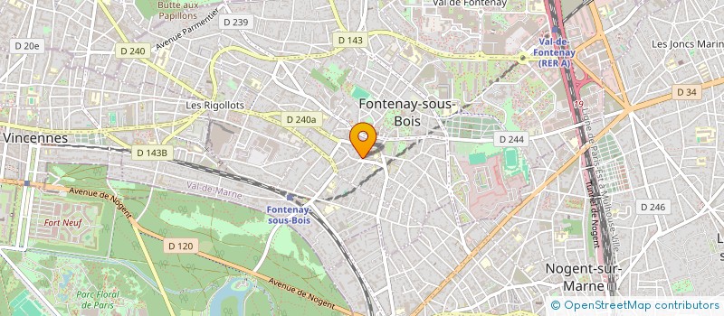 localisation de l'entreprise MONSIEUR CLAUDE BODRELOT à FONTENAY-SOUS-BOIS