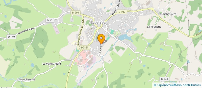 localisation de l'entreprise MONSIEUR CLAUDE BONNEL  LUBERSAC