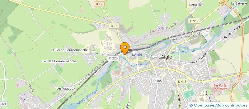 localisation de l'entreprise MONSIEUR CLAUDE BORDERIEUX à L'AIGLE