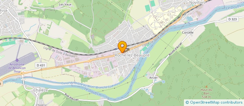 localisation de l'entreprise MONSIEUR CLAUDE BOUCHARD à ROCHE-LEZ-BEAUPRE