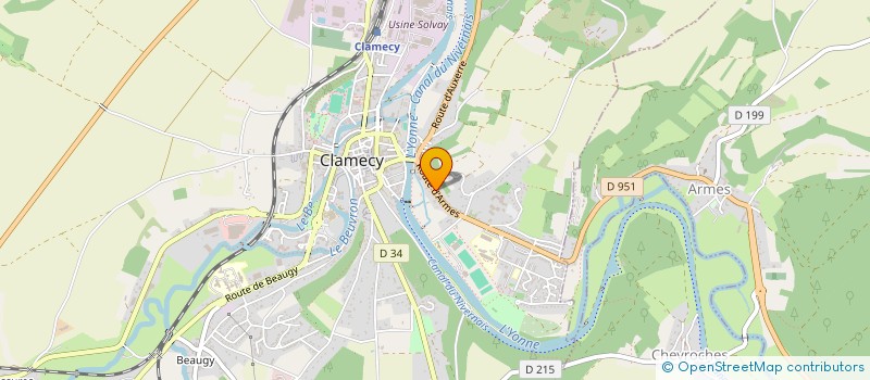 localisation de l'entreprise MONSIEUR CLAUDE BOUJU à CLAMECY