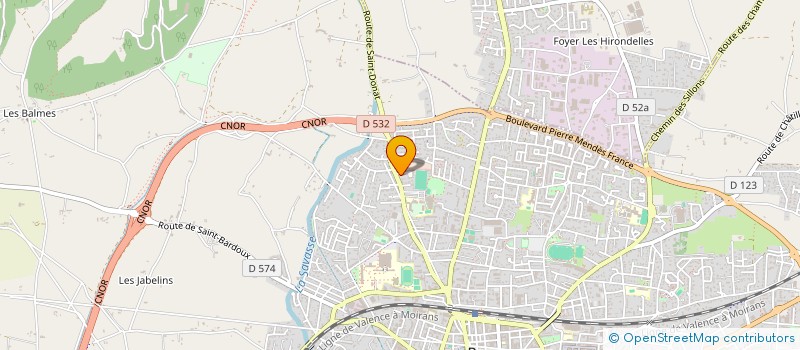 localisation de l'entreprise MONSIEUR CLAUDE BOUVIER  ROMANS-SUR-ISERE