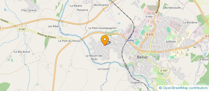 localisation de l'entreprise MONSIEUR CLAUDE BREGEAUD  BELLAC