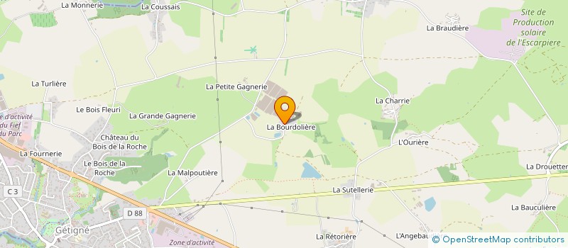 localisation de l'entreprise MONSIEUR CLAUDE BRETAUDEAU  GETIGNE