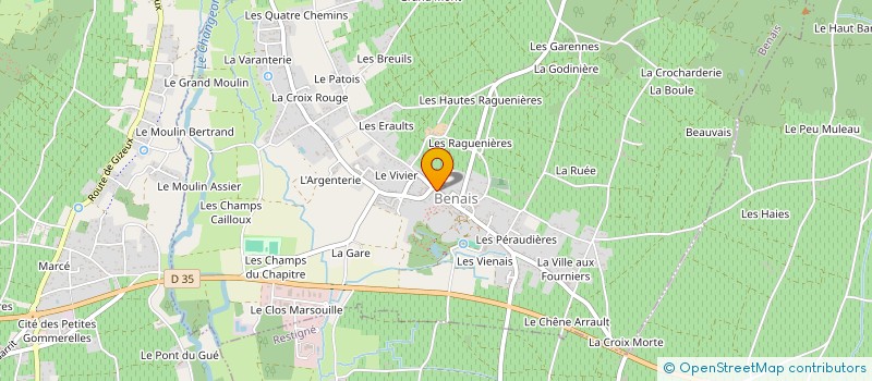 localisation de l'entreprise MONSIEUR CLAUDE BRETON  BENAIS