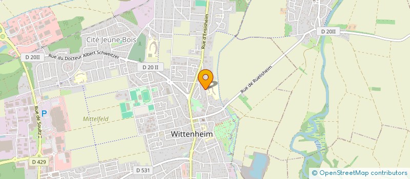 localisation de l'entreprise MONSIEUR CLAUDE BREUNE  WITTENHEIM