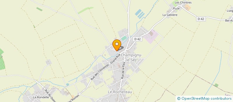 localisation de l'entreprise MONSIEUR CLAUDE BRION  CHAMPIGNY EN ROCHEREAU