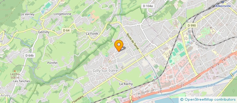 localisation de l'entreprise MONSIEUR CLAUDE BRUN à ALBERTVILLE