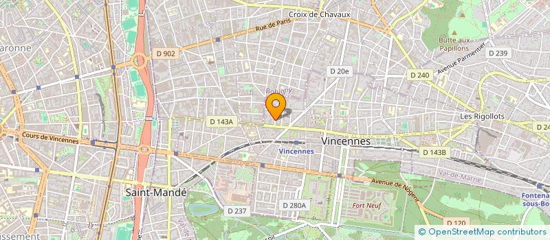 localisation de l'entreprise MONSIEUR CLAUDE BUFFARD à VINCENNES