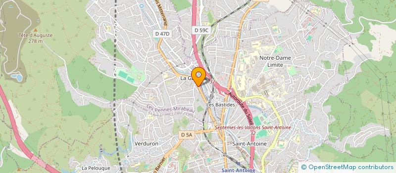 localisation de l'entreprise MONSIEUR CLAUDE CALLET  LES PENNES-MIRABEAU