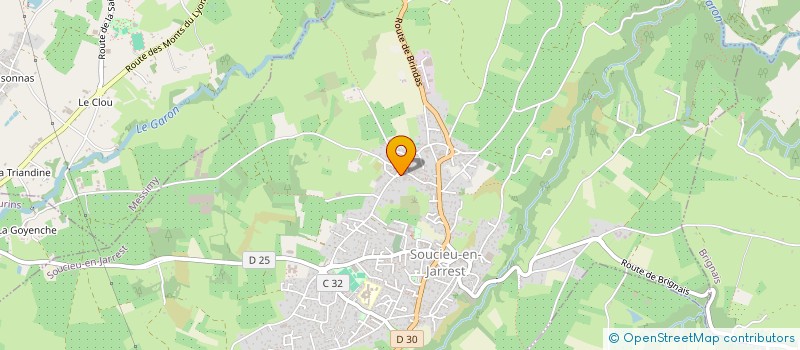 localisation de l'entreprise MONSIEUR CLAUDE CALZOLARI  SOUCIEU-EN-JARREST