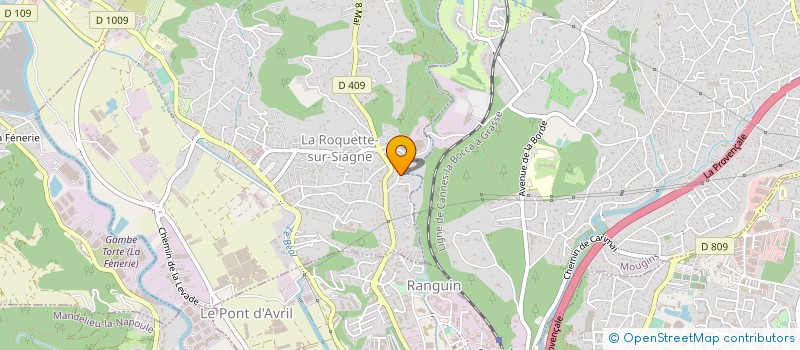 localisation de l'entreprise MONSIEUR CLAUDE CARANTA à LA ROQUETTE-SUR-SIAGNE