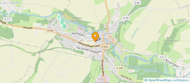 localisation de l'entreprise MONSIEUR CLAUDE CARLIER  FREVENT