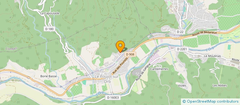 localisation de l'entreprise MONSIEUR CLAUDE CARMINATI  LE POUJOL-SUR-ORB