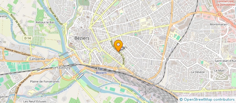 localisation de l'entreprise MONSIEUR CLAUDE CARRERE  BEZIERS