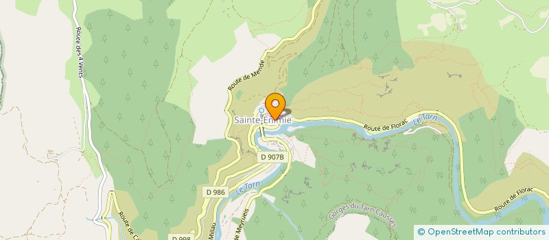 localisation de l'entreprise MONSIEUR CLAUDE CARRIERE  GORGES DU TARN CAUSSES