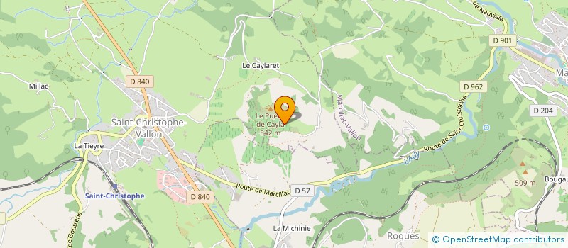 localisation de l'entreprise MONSIEUR CLAUDE CASTANIE  SAINT-CHRISTOPHE-VALLON