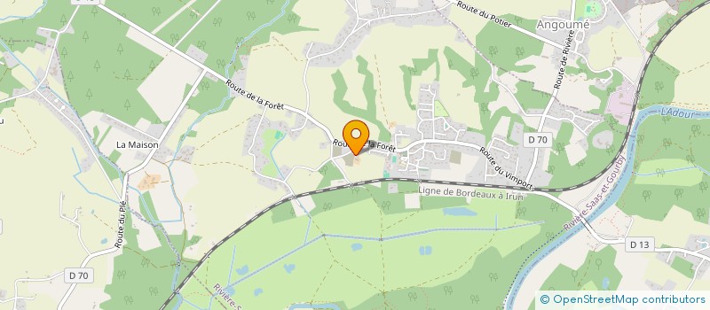 localisation de l'entreprise MONSIEUR CLAUDE CAZAUX  RIVIERE-SAAS-ET-GOURBY