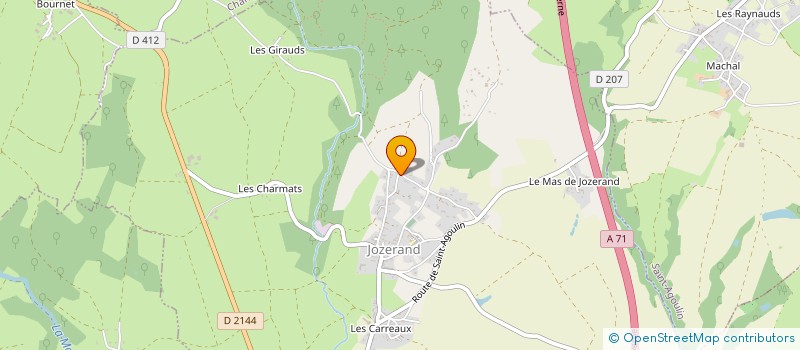 localisation de l'entreprise MONSIEUR CLAUDE CAZIN  JOZERAND
