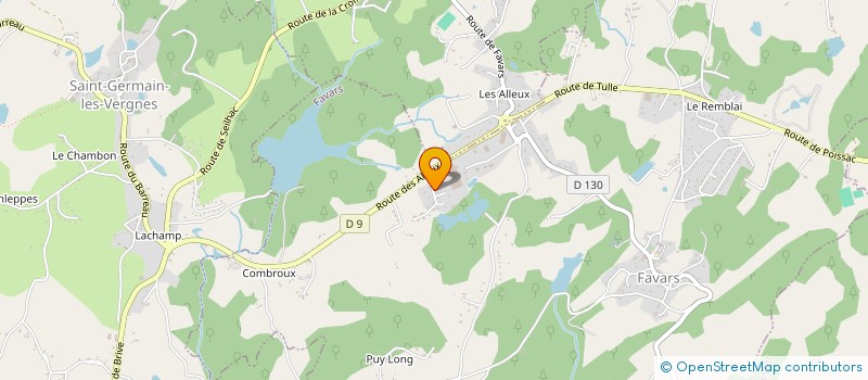 localisation de l'entreprise MONSIEUR CLAUDE CHAMBON  FAVARS