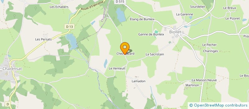 localisation de l'entreprise MONSIEUR CLAUDE CHAMBON à BIOLLET
