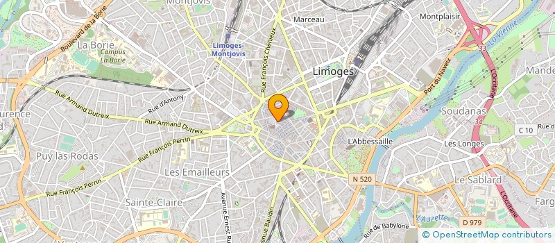 localisation de l'entreprise MONSIEUR CLAUDE CHANTERAUD à LIMOGES