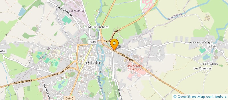 localisation de l'entreprise MONSIEUR CLAUDE CHARRIERE à LA CHATRE