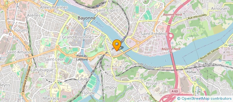 localisation de l'entreprise MONSIEUR CLAUDE CHARRIERE  BAYONNE