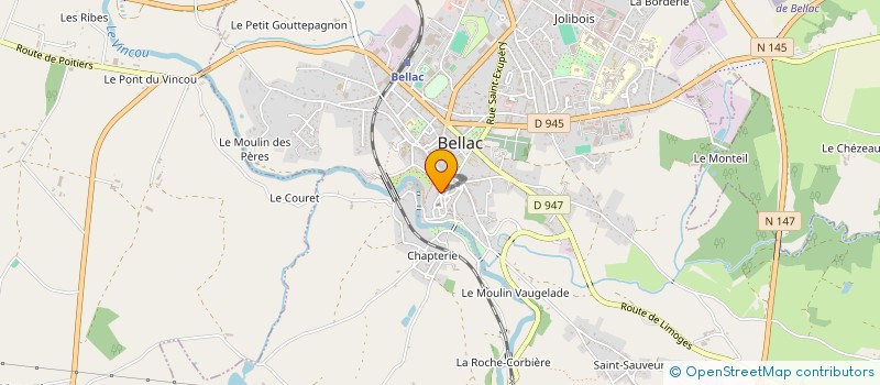 localisation de l'entreprise MONSIEUR CLAUDE CHARTIER à BELLAC