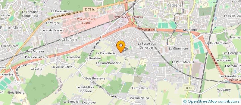 localisation de l'entreprise MONSIEUR CLAUDE CHATRY à JOUE LES TOURS