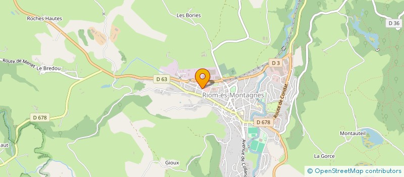 localisation de l'entreprise MONSIEUR CLAUDE CHAUMEIL à RIOM-ES-MONTAGNES