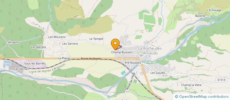 localisation de l'entreprise MONSIEUR CLAUDE CHAUVET à LA ROCHE DES ARNAUDS