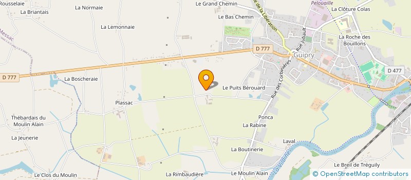 localisation de l'entreprise MONSIEUR CLAUDE CHEVE  GUIPRY-MESSAC