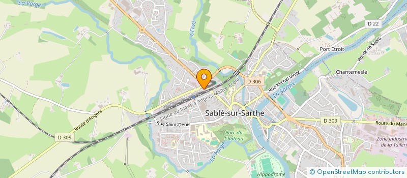 localisation de l'entreprise MONSIEUR CLAUDE CHEVREAU  SABLE-SUR-SARTHE