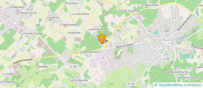 localisation de l'entreprise MONSIEUR CLAUDE CHOUIN à LE LOROUX-BOTTEREAU