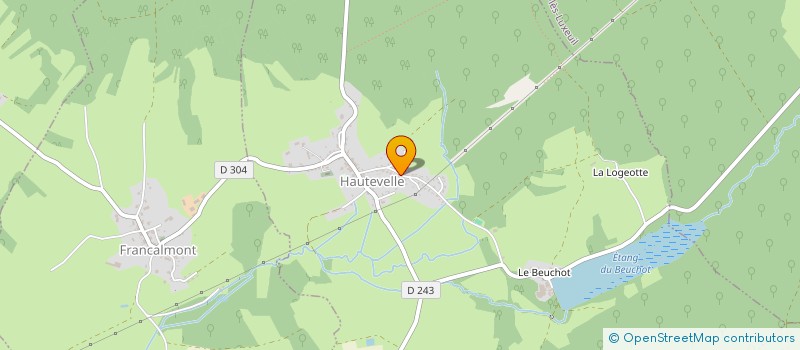 localisation de l'entreprise MONSIEUR CLAUDE CHOUX  HAUTEVELLE