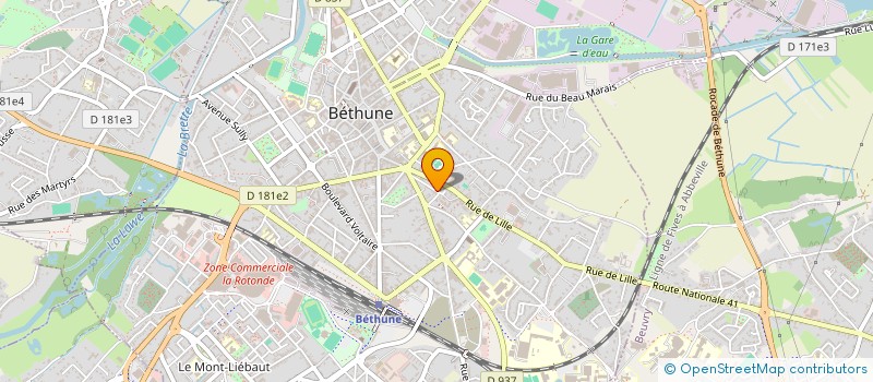 localisation de l'entreprise MONSIEUR CLAUDE CLAUW à BETHUNE