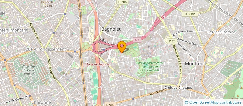 localisation de l'entreprise MONSIEUR CLAUDE CLAVEL à BAGNOLET