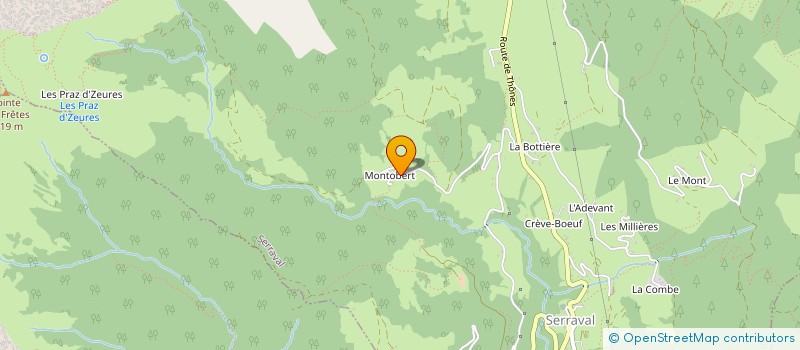 localisation de l'entreprise MONSIEUR CLAUDE COHENDET  SERRAVAL