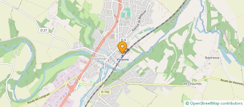 localisation de l'entreprise MONSIEUR CLAUDE COLLAS  VIVONNE