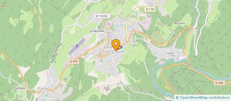 localisation de l'entreprise MONSIEUR CLAUDE COTTET  LAVANS-LES-SAINT-CLAUDE