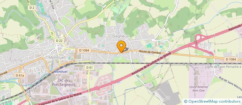 localisation de l'entreprise MONSIEUR CLAUDE CREVAT  DAGNEUX