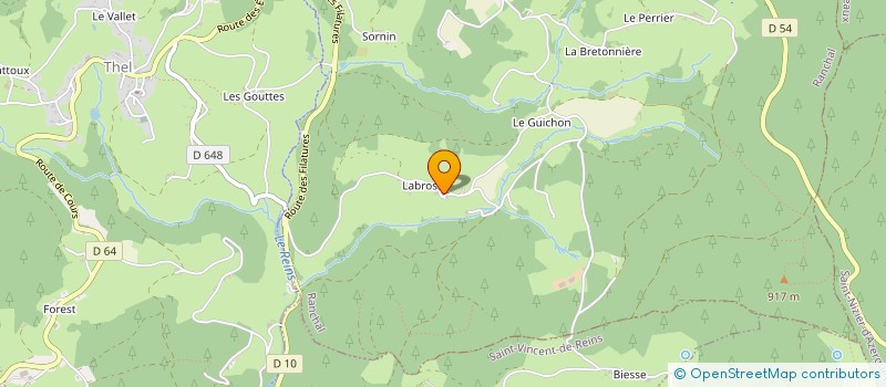 localisation de l'entreprise MONSIEUR CLAUDE CROMBET  RANCHAL