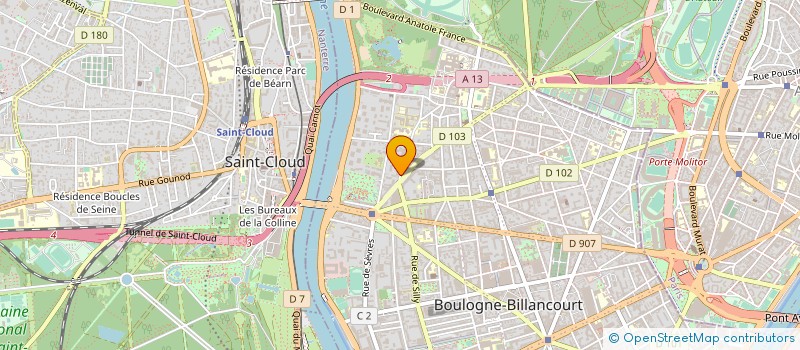 localisation de l'entreprise MONSIEUR CLAUDE D'HOTEL à BOULOGNE-BILLANCOURT
