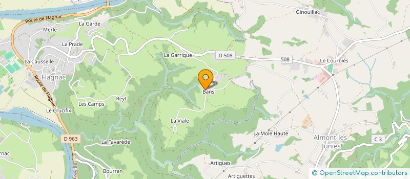 localisation de l'entreprise MONSIEUR CLAUDE DALMON  FLAGNAC