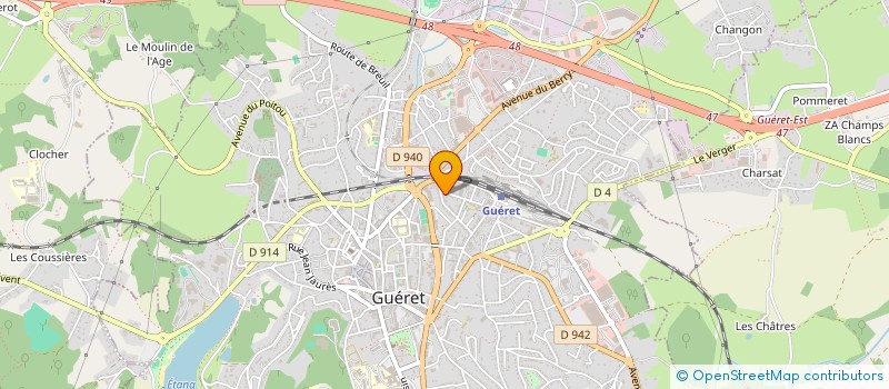 localisation de l'entreprise MONSIEUR CLAUDE DAMON à GUERET