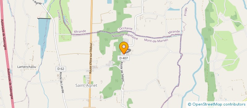 localisation de l'entreprise MONSIEUR CLAUDE DARRICAU  SAINT-AGNET