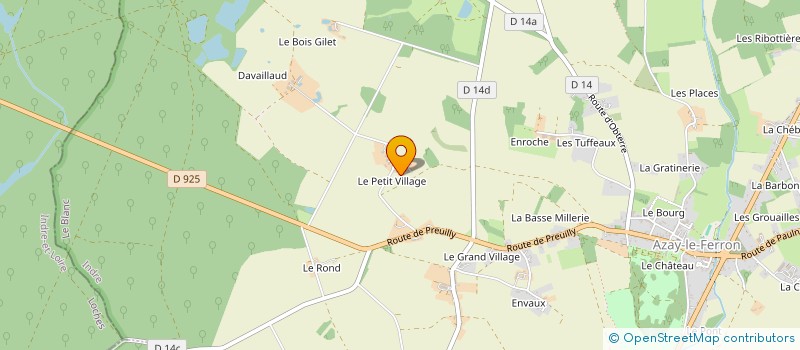 localisation de l'entreprise MONSIEUR CLAUDE DAVAILLON à AZAY-LE-FERRON