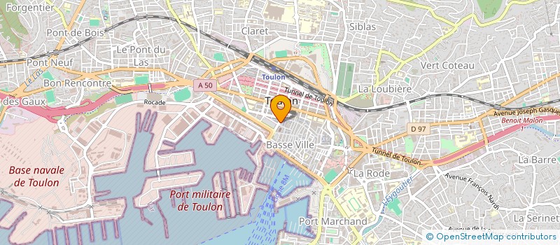 localisation de l'entreprise MONSIEUR CLAUDE DELACROIX à TOULON