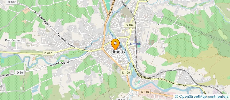 localisation de l'entreprise MONSIEUR CLAUDE DELBOURG à LIMOUX